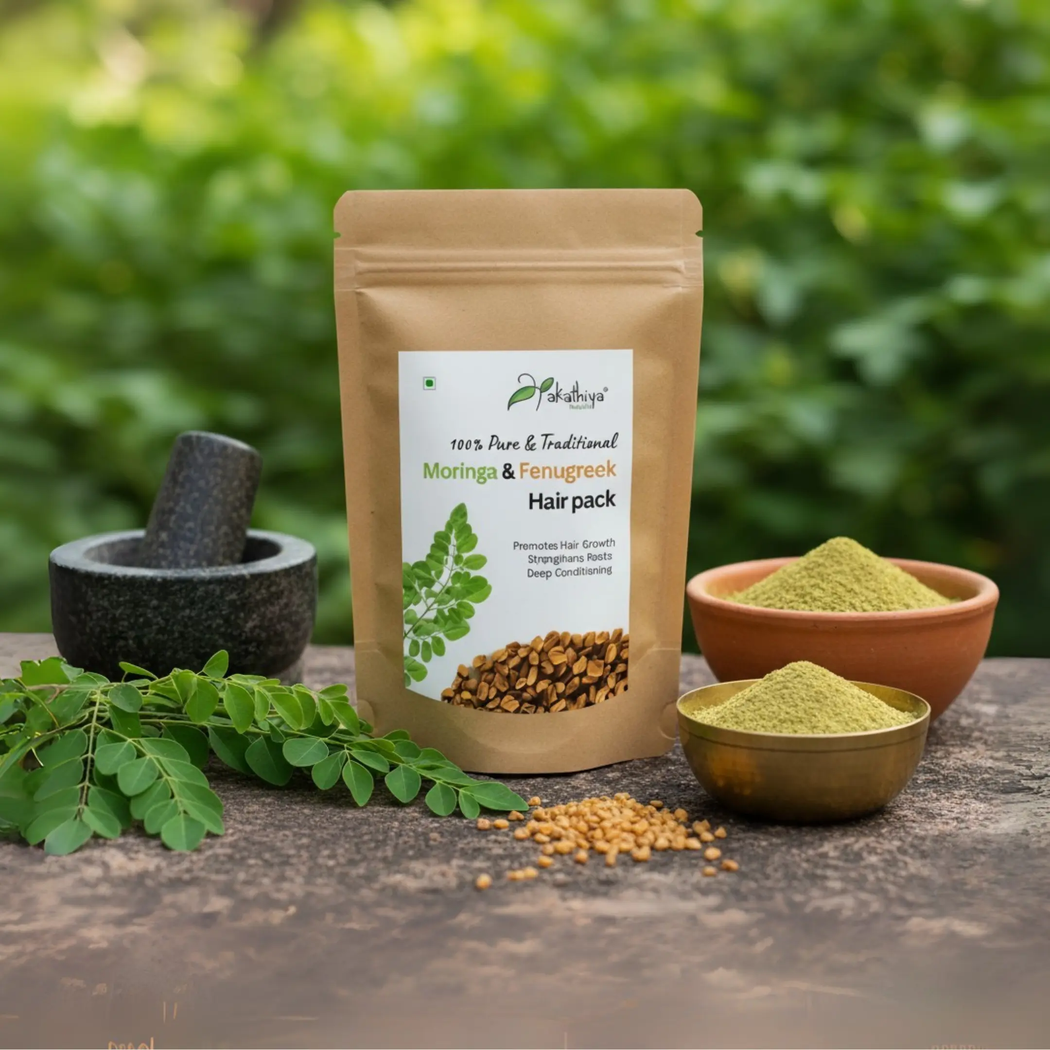 Moringa Methi Hair Pack (100g) – Transform and Strengthen Your Hair Naturally