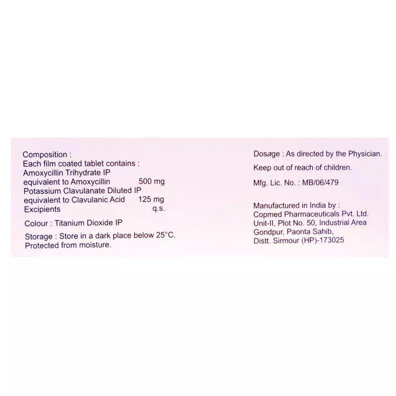 Moxikind-CV 625 Tablet | Amoxicillin 500mg & Clavulanic Acid 125mg