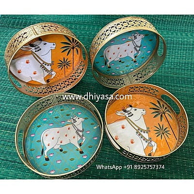 Pichwai Metal Tray