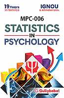 IGNOU MPC-06 - Statistics in Psychology, Latest Help Book Edition