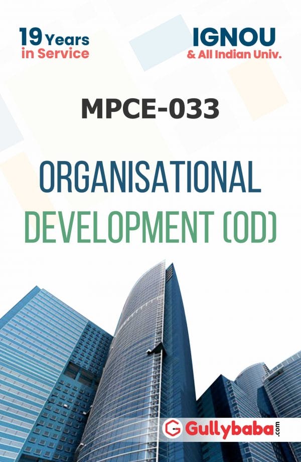 IGNOU MPCE-33 - Organisational Development, Latest Help Book Edition