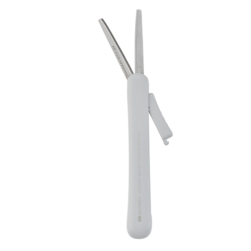Kokuyo Scissors Mobile Scissors Me Titanium Glueless Blade Grayish Ice