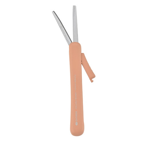 Kokuyo Scissors Mobile Scissors Me Titanium Glueless Blade Kurumi Brown