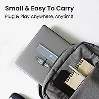 Portronics MPORT 8 PLUS - 8in2 Multiport Hub with USB+Type-C to USB*4, PD, Aux, TF & SD  Ports. Aluminium body