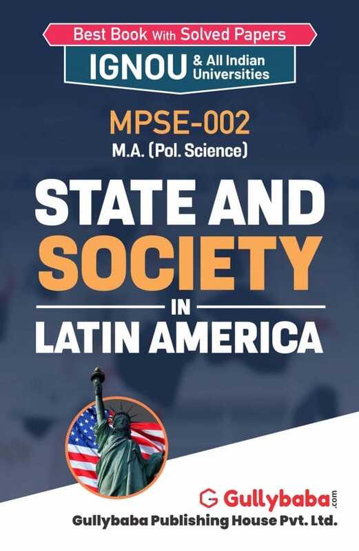 IGNOU MPSE-02 - State and Society in Latin America, Latest Help Book Edition