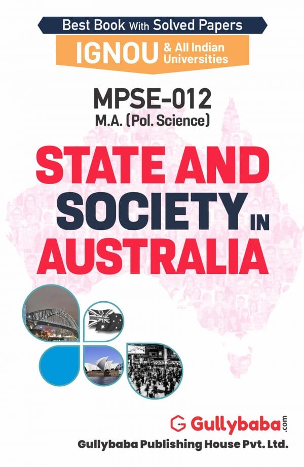 IGNOU MPSE-12 - State and Society in Australia, Latest Help Book Edition