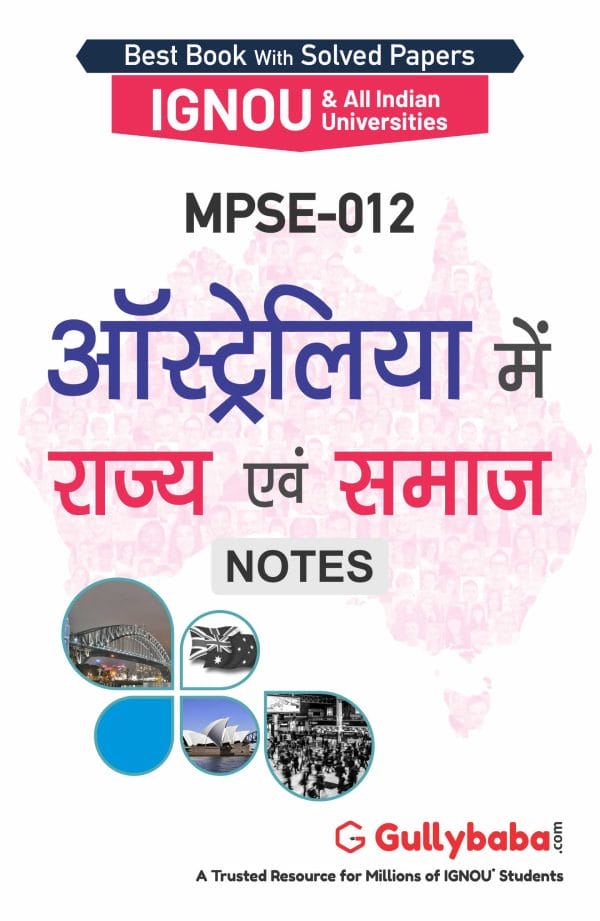 IGNOU MPSE-12 - State and Society in Australia, Latest Help Book Edition