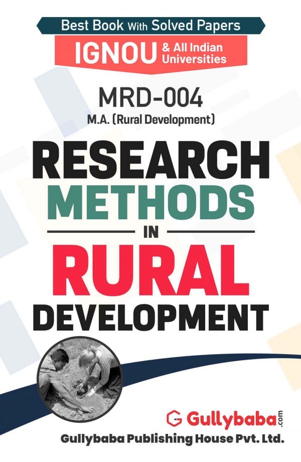 IGNOU MRD-04 - Research Methods in Rural Development, Latest Help Book Edition