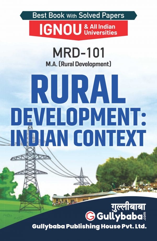 IGNOU MRD-101 - Rural Development – Indian Context, Latest Help Book Edition