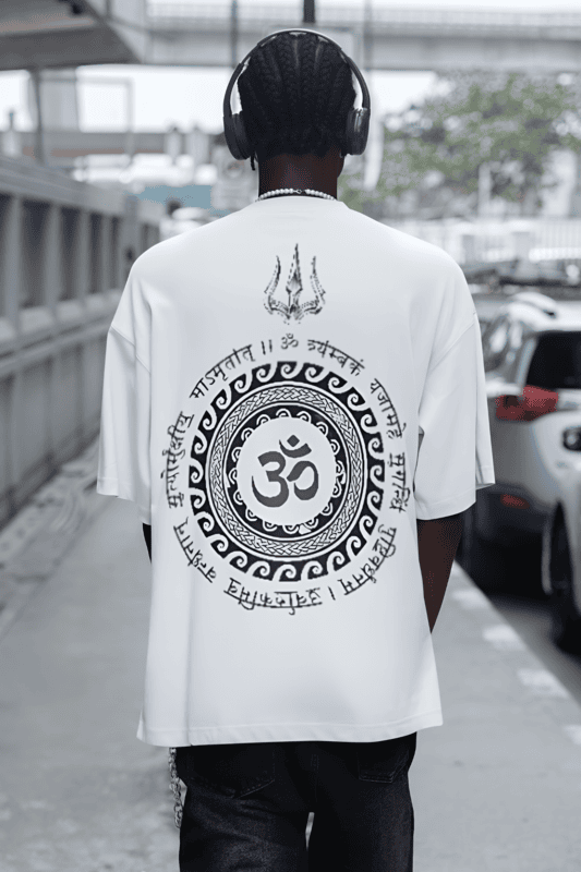 Maha Mritunjaya White oversized tshirt