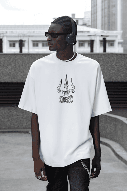 Maha Mritunjaya White oversized tshirt