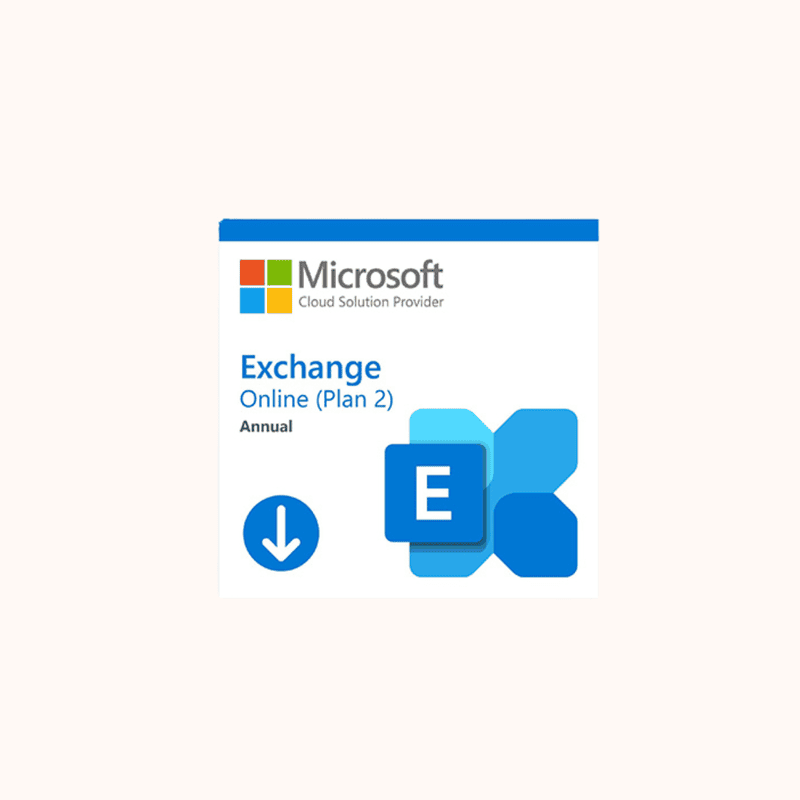 MS Office365 Exchange Online Plan 2 (100 GB Unlimited storage+ DLP)  (1 year) CSP