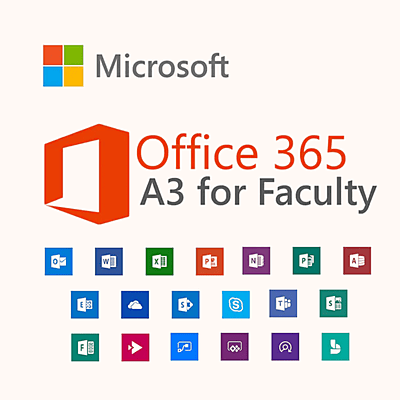 MS Ofice365 A3 for Faculty Academic (1 year) License CSP (Office Apps + email/Teams)