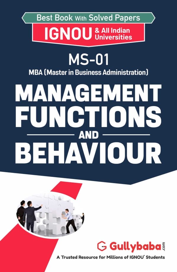 IGNOU MS-01 - Management Functions and Behaviour, Latest Help Book Edition