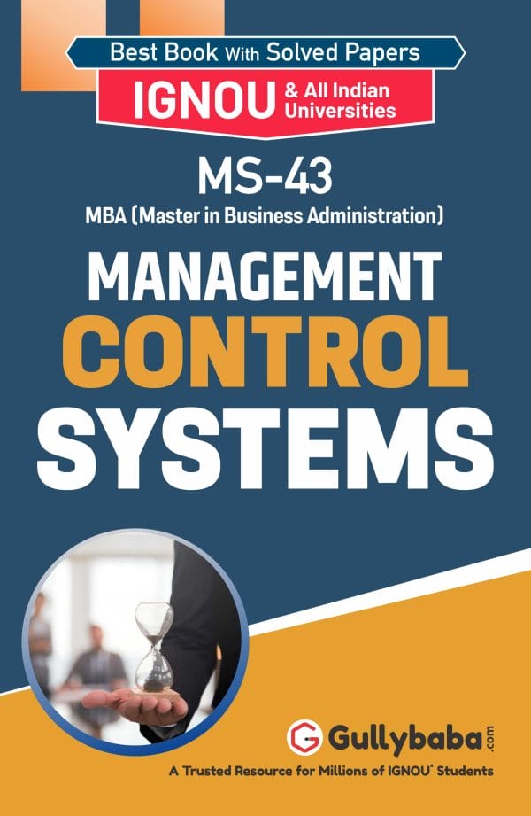 IGNOU MS-43 - Management Control Systems, Latest Help Book Edition