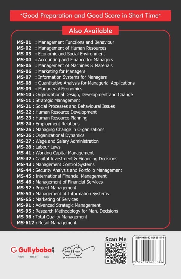IGNOU MS-54 - Management of Information System, Latest Help Book Edition