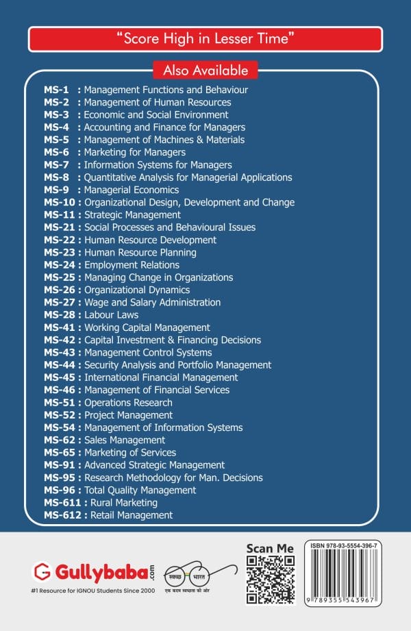 IGNOU MS-62 - Sales Management, Latest Help Book Edition