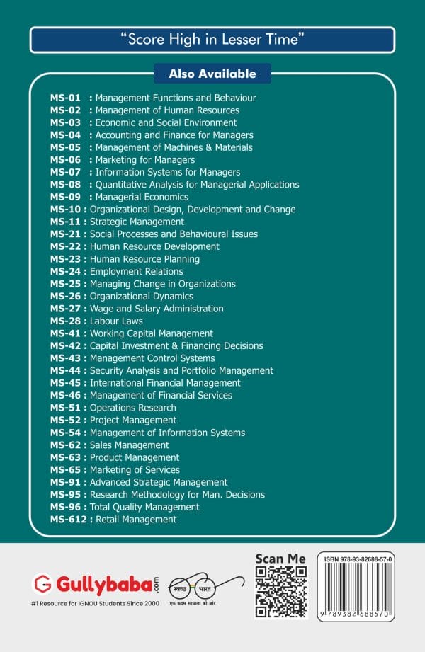 IGNOU MS-63 - Product Management, Latest Help Book Edition
