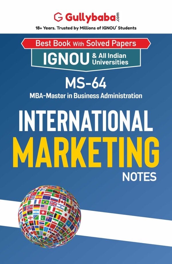 IGNOU MS-64 - International Marketing, Latest Help Book Edition