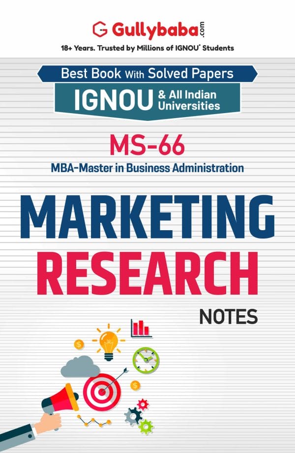 IGNOU MS-66 - Marketing Research, Latest Help Book Edition
