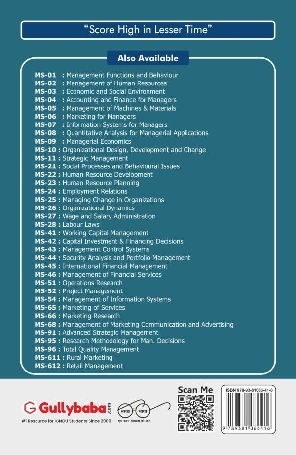 IGNOU MS-68 - Management of Marketing Communication and Advertising, Latest Help Book Edition