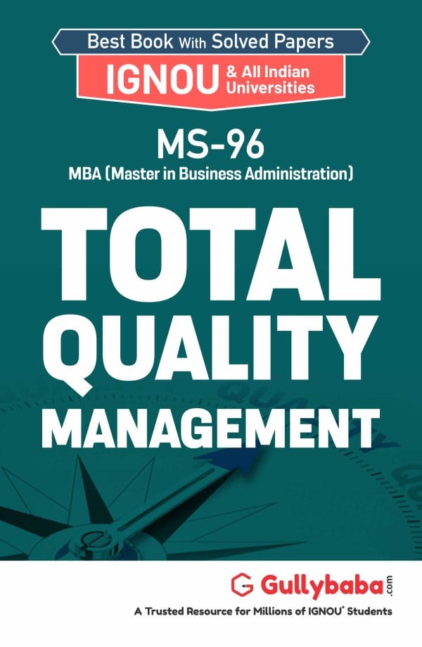 IGNOU MS-96 - Total Quality Management, Latest Help Book Edition