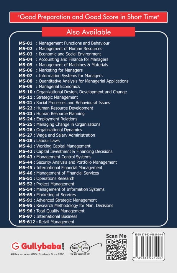 IGNOU MS-97 - International Business, Latest Help Book Edition