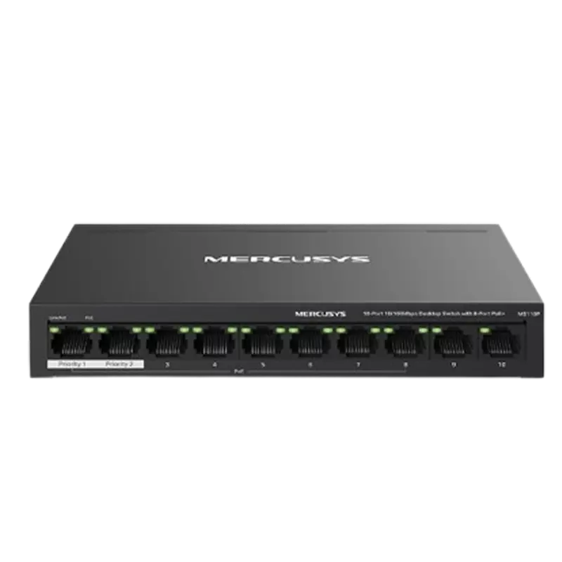 MERCUSYS SWITCH POE 8 PORT 10/100 POE + 2 UPLINK 10/100 MS110P