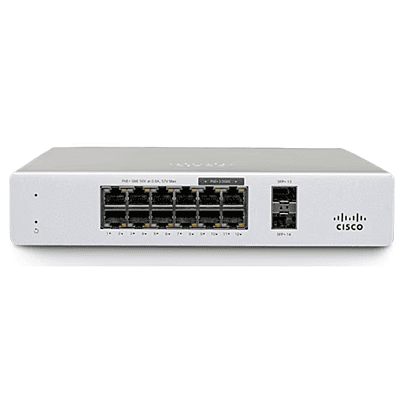 Cisco Meraki mGig switch with 240 W PoE+ ( MS130-12X )