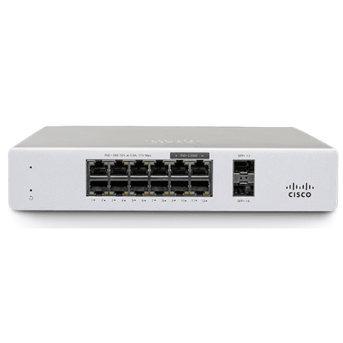 Cisco Meraki mGig switch with 240 W PoE+ ( MS130-12X )