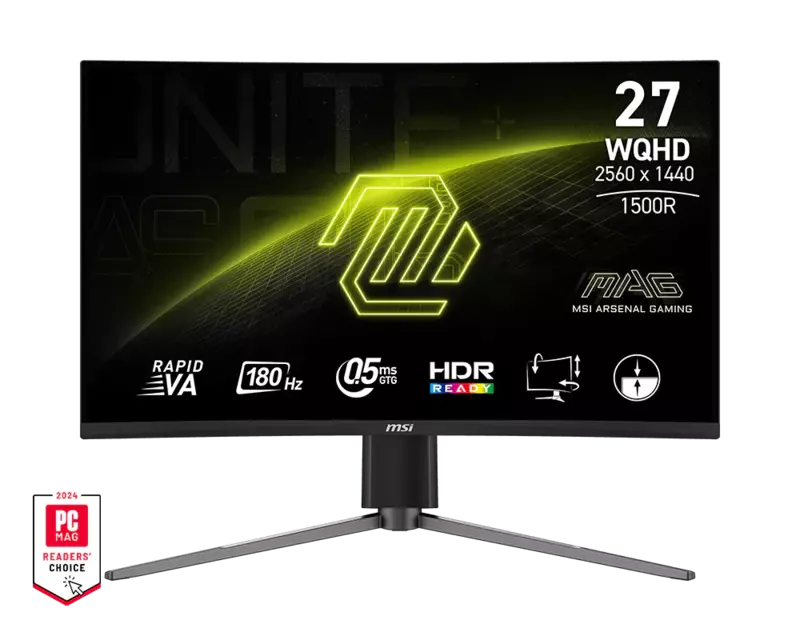 MSI MAG 27CQ6PF 27" WQHD Curved Gaming Monitor (Black)