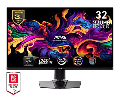 MSI MAG 321UPX QD-OLED 32" UHD 240Hz OLED Gaming Monitor (Black)