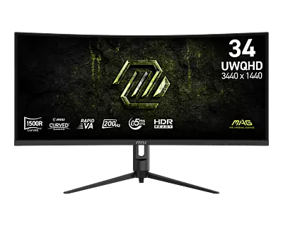 MSI MAG 342CQRF E20 34" UWQHD 200Hz Curved Gaming Monitor (Black)