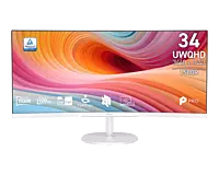 MSI PRO MP341CQW E12 34" UWQHD 100Hz Curved Monitor (White)
