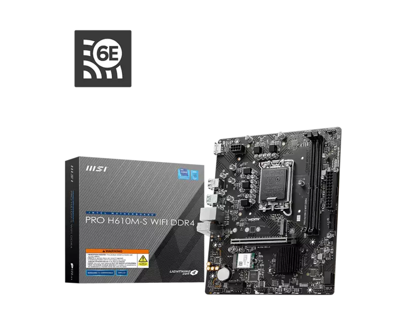 MSI PRO H610M-S WiFi DDR4 mATX Motherboard