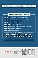 IGNOU MSO-01 - Sociological Theories and Concepts, Latest Help Book Edition