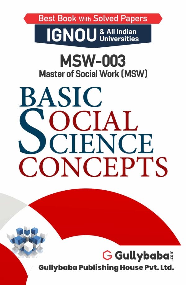 IGNOU MSW-03 - Basic Social Science Concepts, Latest Help Book Edition IGNOU MSW-03 - Basic Social Science Concepts, Latest Help Book Edition