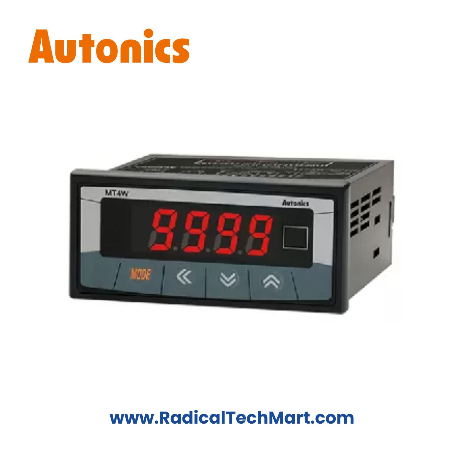 Autonics MT4W-AV-4N 4-digit LED Panel Meter for Voltage and Frequency
