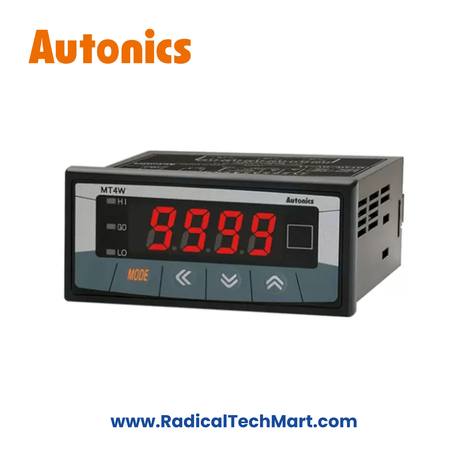 Autonics MT4W-DA-40 4-Digit Digital Panel Meter Front View