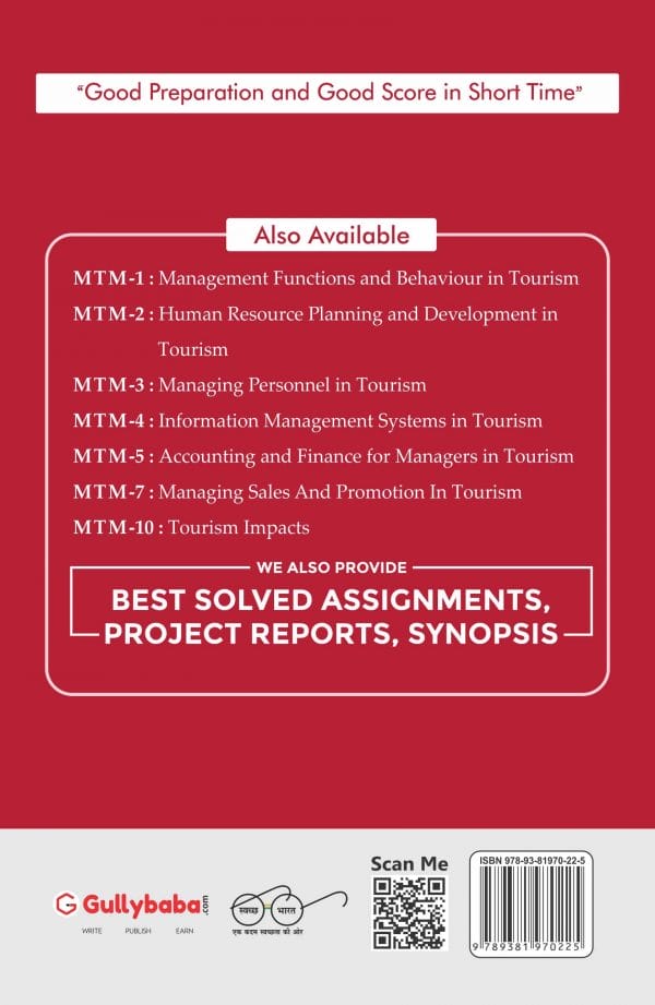IGNOU MTM-10 - Tourism Impacts, Latest Help Book Edition