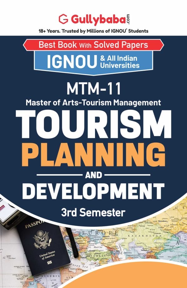 IGNOU MTM-11 - Tourism Planning and Development, Latest Help Book Edition