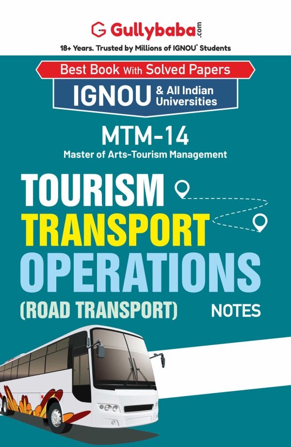 IGNOU MTM-14 - Tourist Transport Operations (Road Transport), Latest Help Book Edition