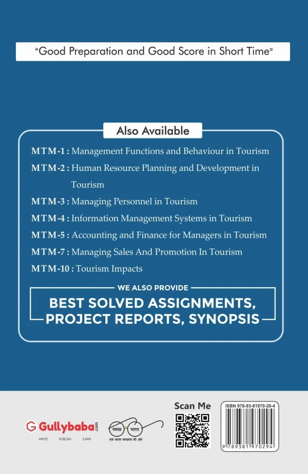 IGNOU MTM-02 - Human Resource Planning and Development in Tourism, Latest Help Book Edition