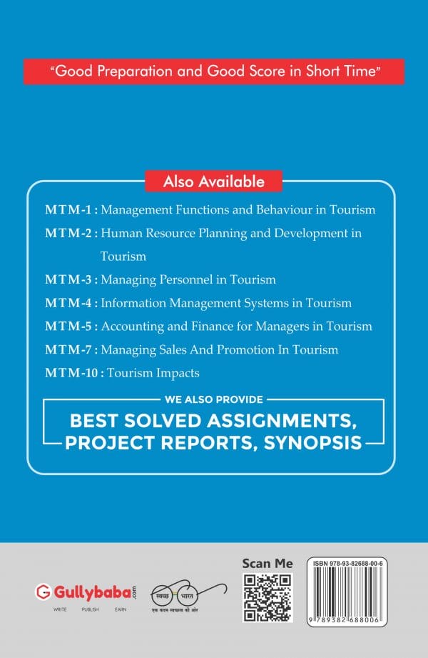 GNOU MTM-04 - Information Management Systems and Tourism, Latest Help Book Edition