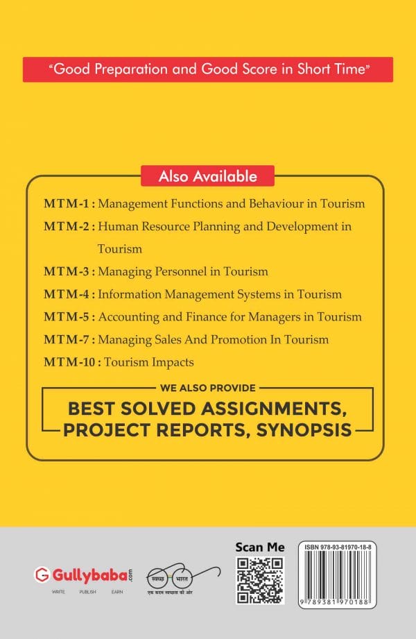 IGNOU MTM-05 - Accounting and Finance for Managers in Tourism, Latest Help Book Edition