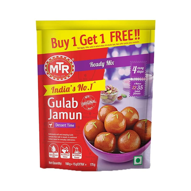 MTR GULAB JAMUN MIX-175G(BUY 1GET1)