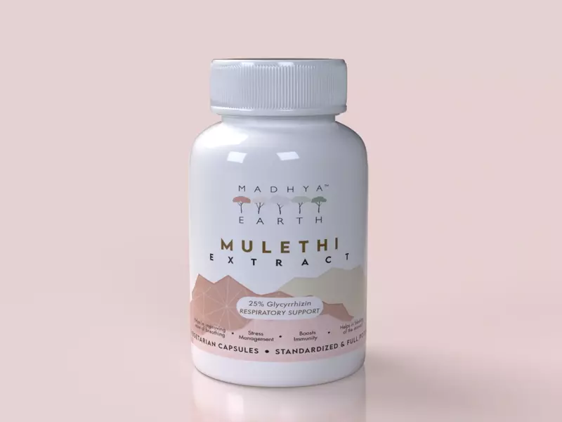 Mulethi Extract Veg Capsules 60pcs - Madhya Earth