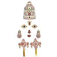 God Ornament Perumal Face/Mugam with Lotus Crown/Kireedom and Chank Chakra