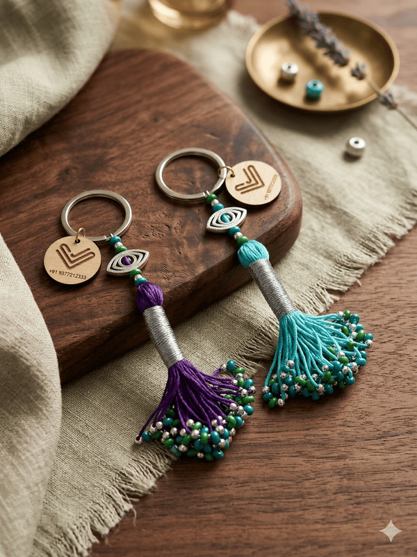 MULTICOLOR EVIL EYE KEYCHAIN