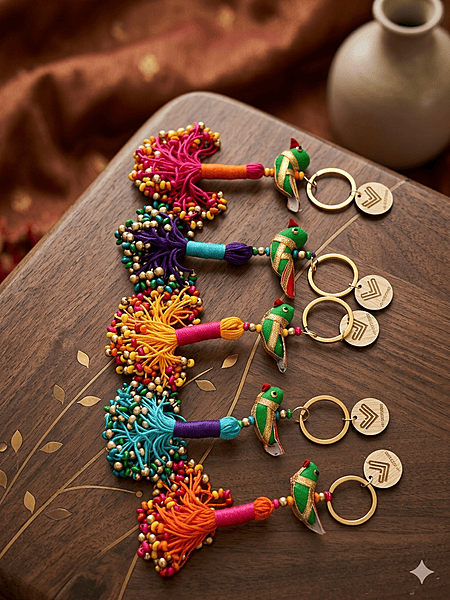 MULTICOLOR PARROT KEYCHAIN